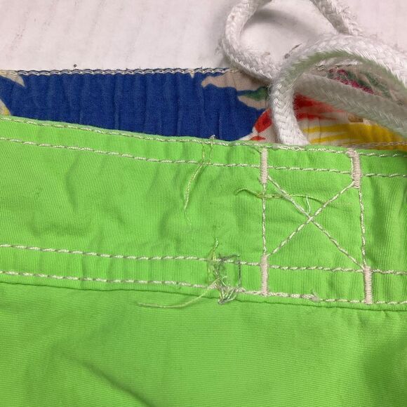 Polo Ralph Lauren Mens Swim Trunks Bright Green Shorts Mesh Drawstring Large - Picture 11 of 11